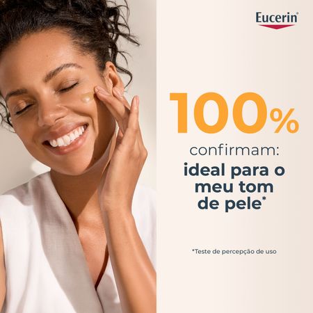 Eucerin Sun Protetor Solar Facial com Cor Hydro Fluid FPS70 Escura