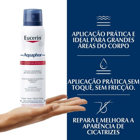 EUCERIN Spray Corporal Reparador Aquaphor Hidratação Intensiva 360° 150ml